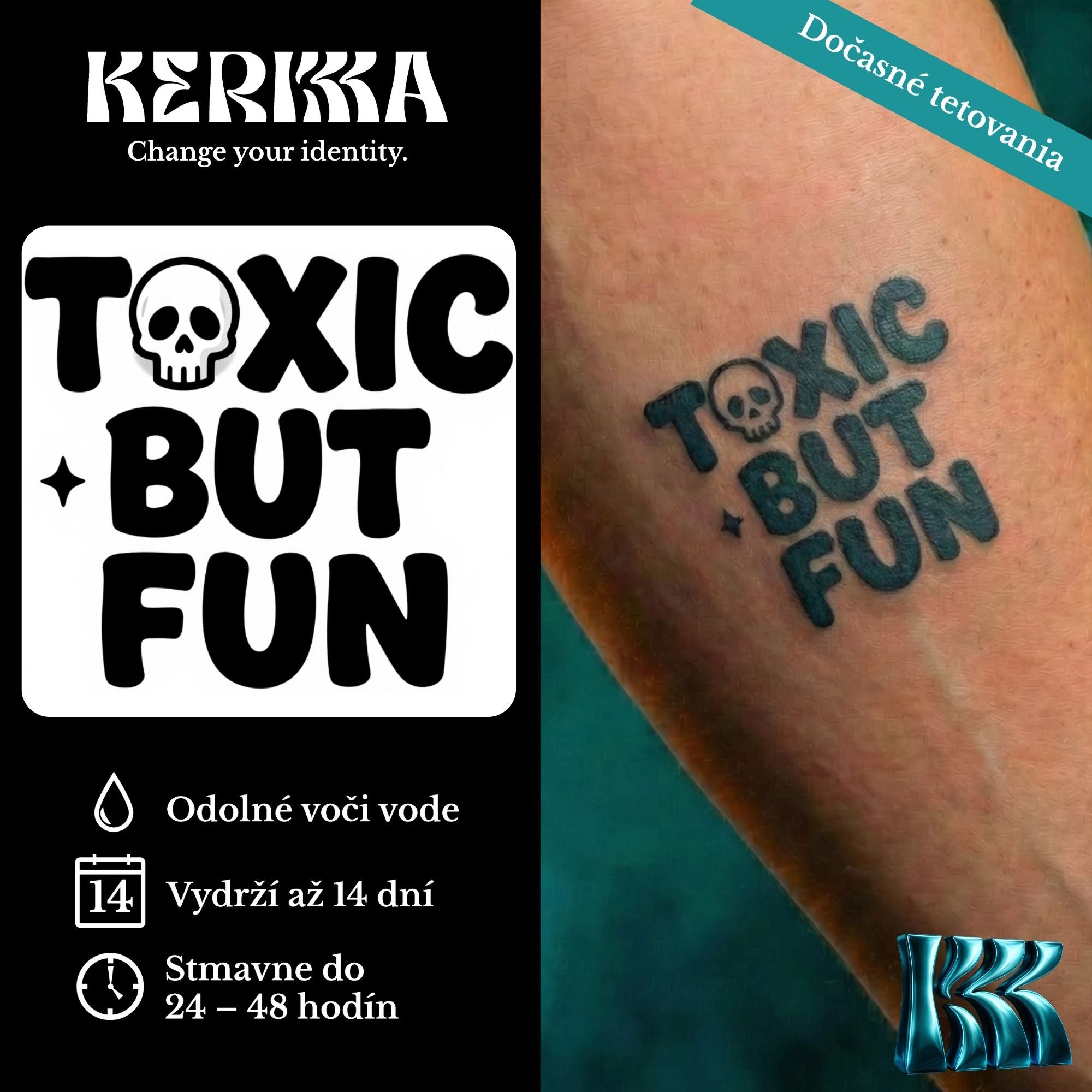 Red Flag balenie - Toxic But Fun dočasné genipínové tetovanie