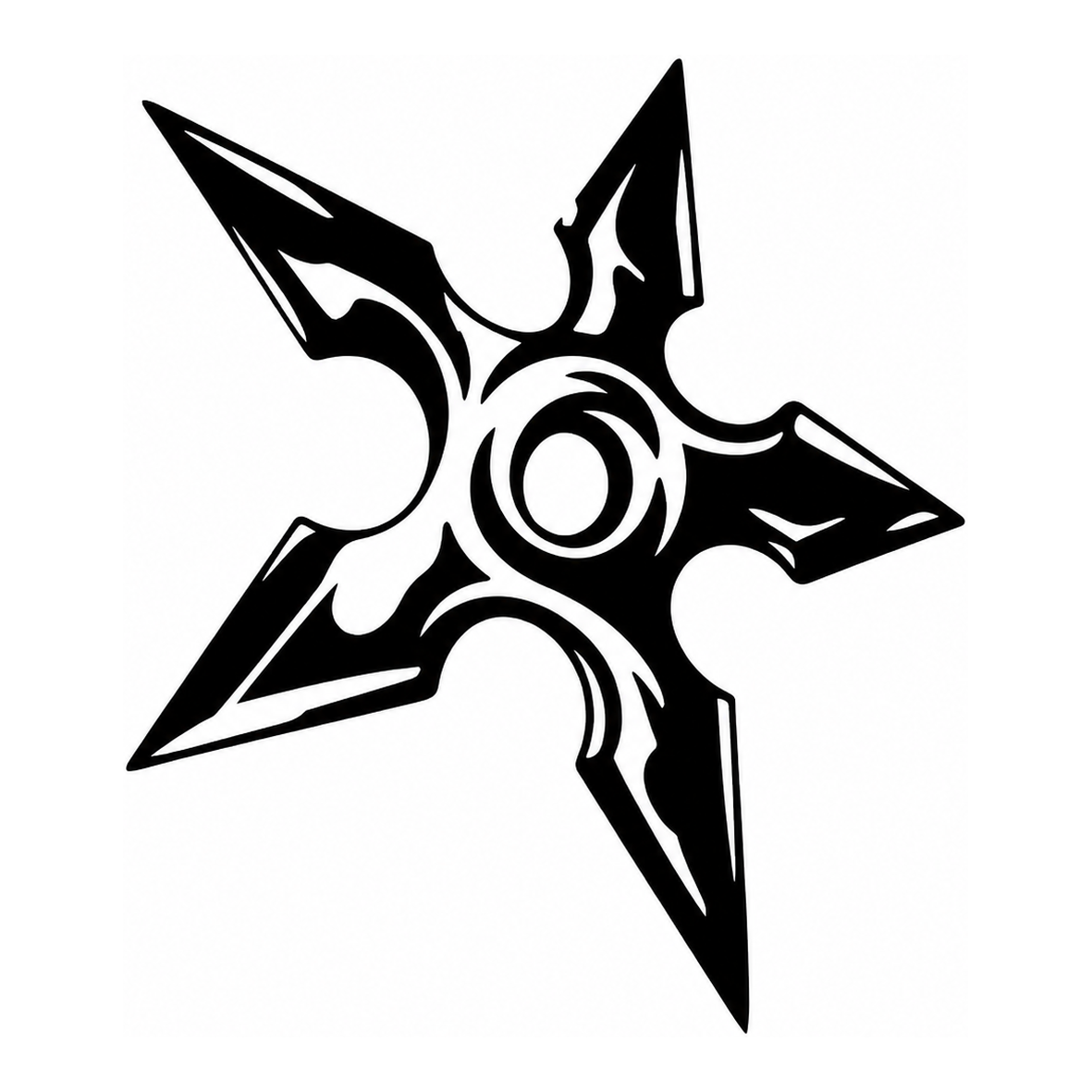 KERKKA Shuriken dočasné genipin tetovanie S 5x5 cm