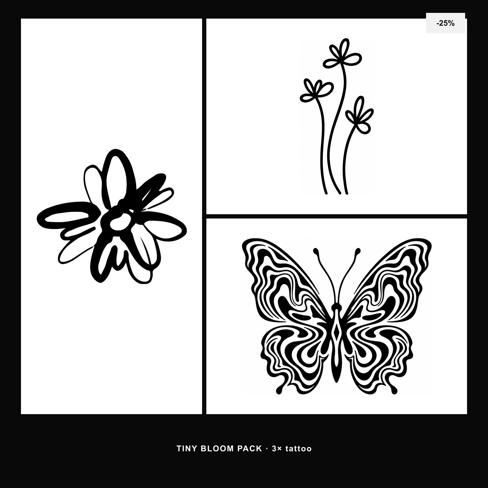 Tiny Bloom Pack - KERKKA dočasné tetovanie