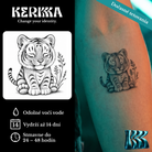 KERKKA Tichý tiger dočasné genipin tetovanie 5x5 cm