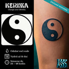 Klasický jin-jang symbol, dočasné tetovanie na predlaktí — KERKKA