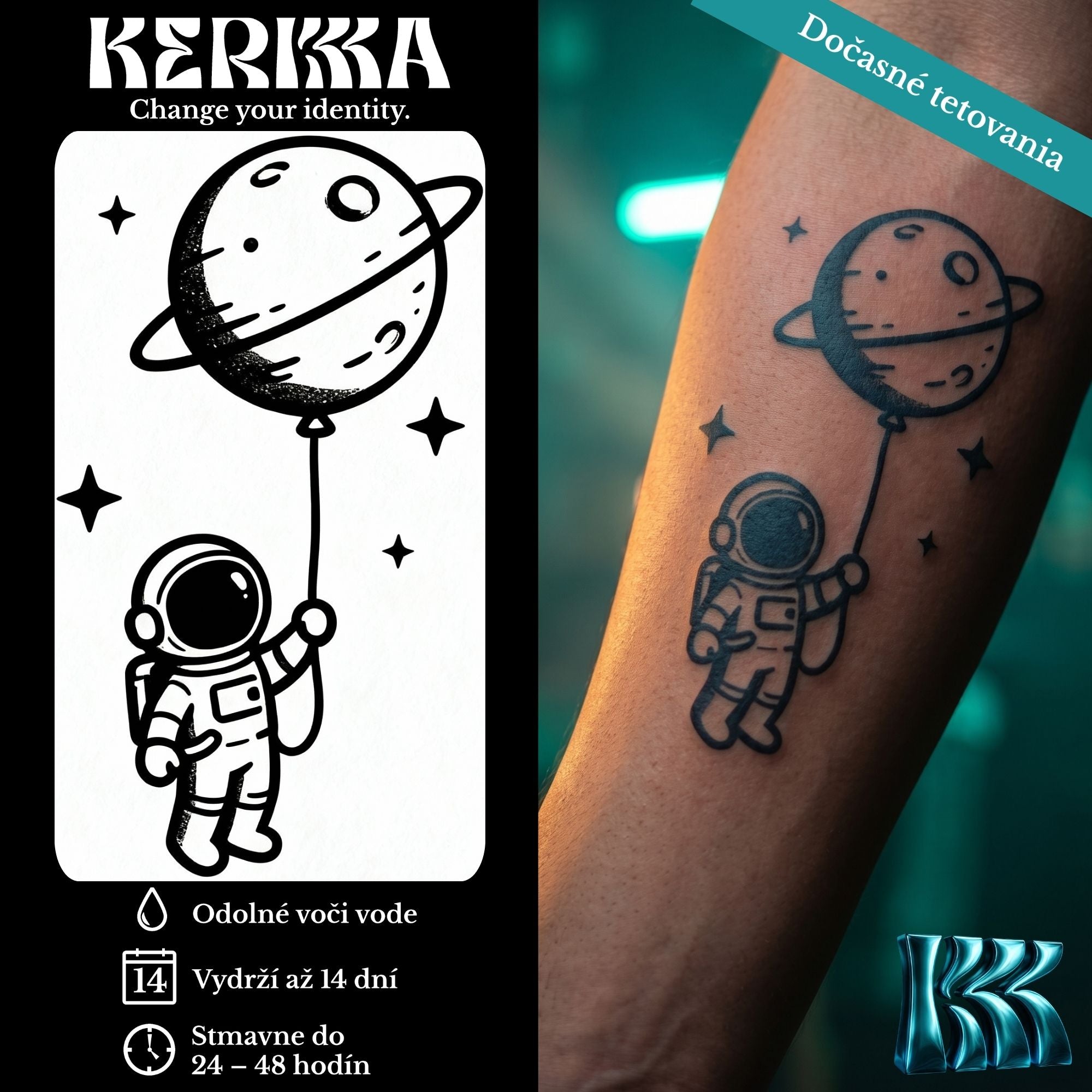 Tall Night 4+1 ZADARMO balenie - Cosmic Balloon Astronaut dočasné genipínové tetovanie
