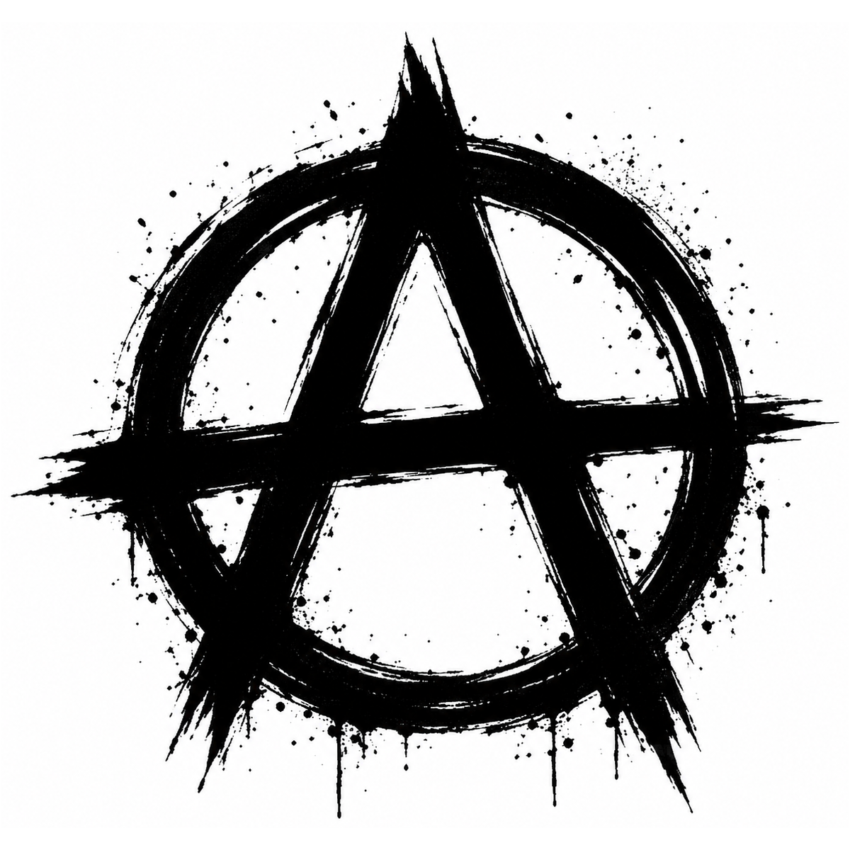 KERKKA Anarchia dočasné genipin tetovanie M 7x7 cm