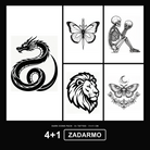 Dark Icons 4+1 ZADARMO Pack - KERKKA dočasné tetovanie