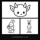 Cute Creatures Pack - KERKKA dočasné tetovanie