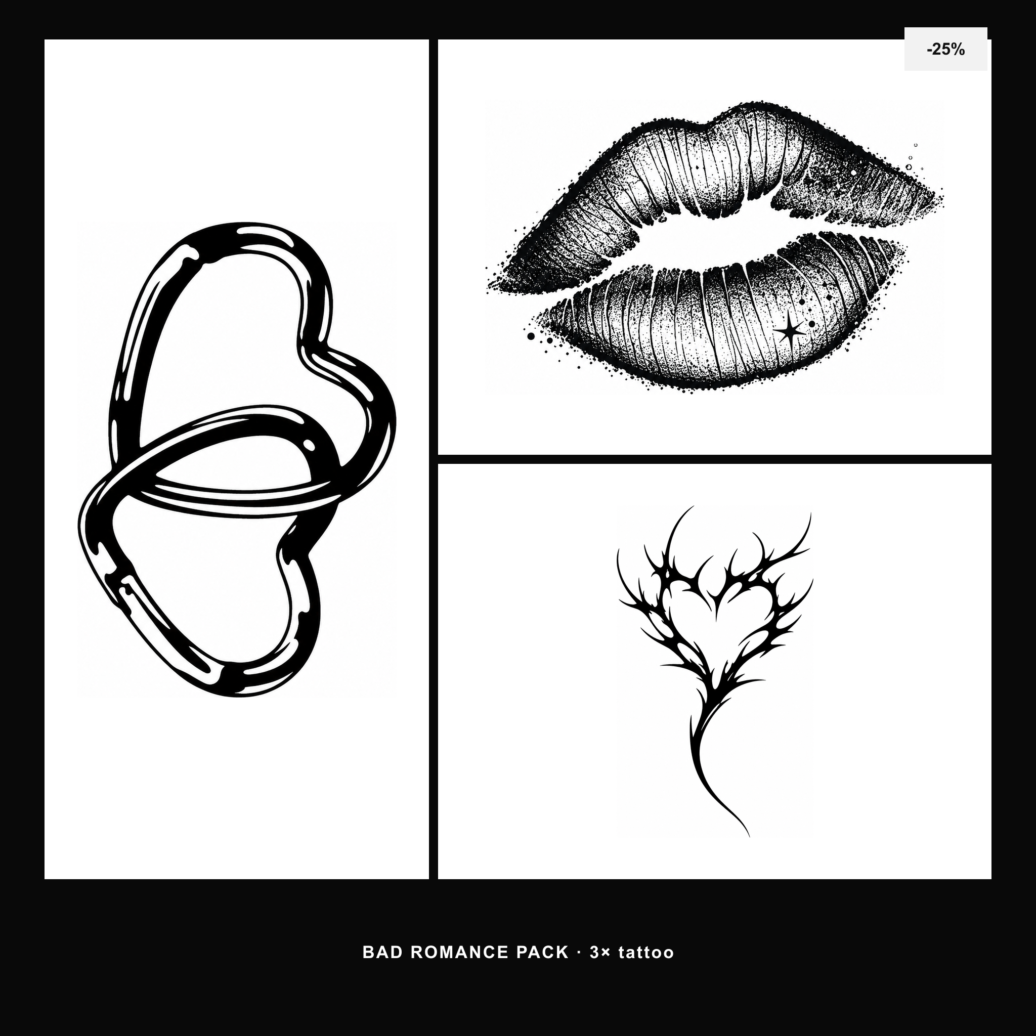 Bad Romance Pack - KERKKA dočasné tetovanie