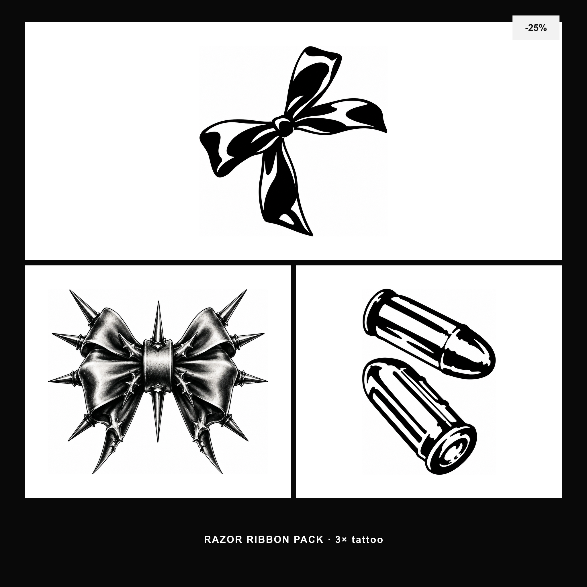 Razor Ribbon Pack - KERKKA dočasné tetovanie