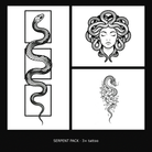 Serpent Pack - KERKKA dočasné tetovanie