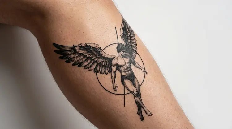 dočasné tetovanie okrídlený rebel 11 × 11 cm — KERKKA