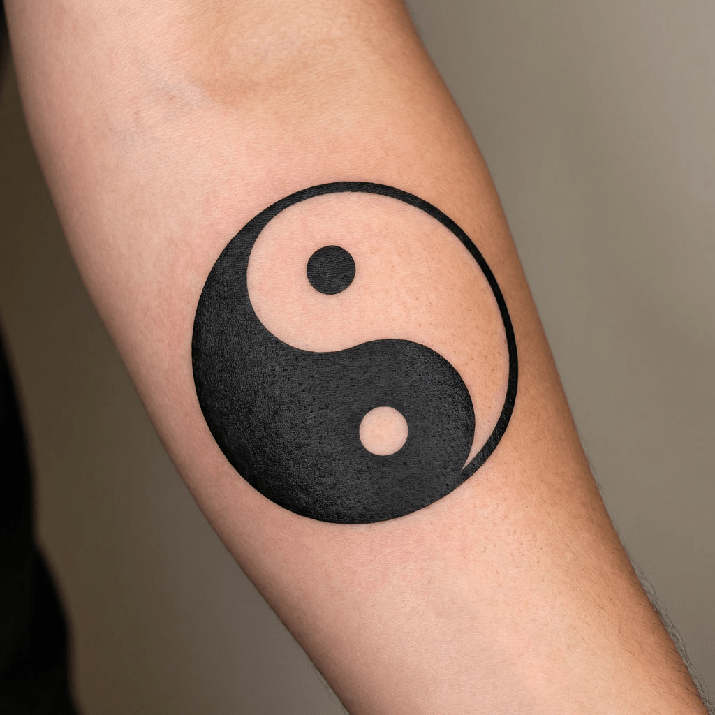 dočasné tetovanie Rovnováha jin a jang 7 × 7 cm — KERKKA
